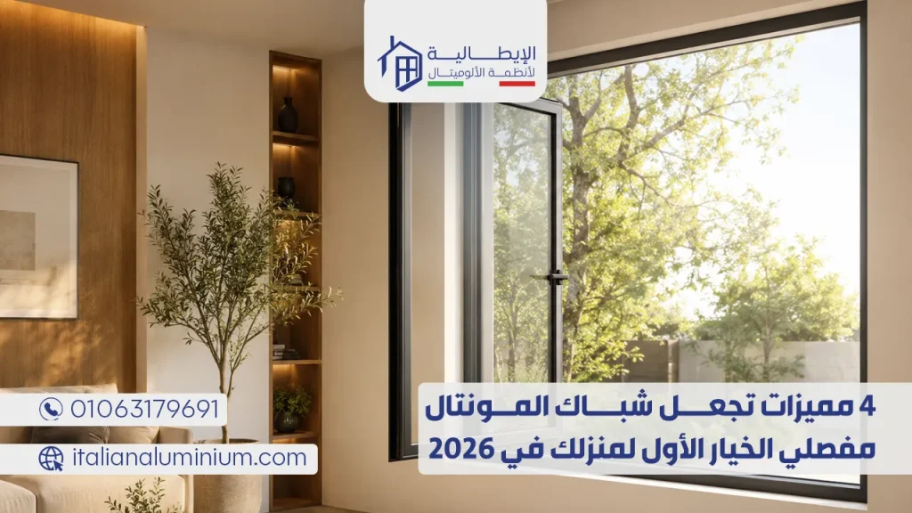 4 مميزات تجعل شباك المونتال مفصلي الخيار الأول لمنزلك في 2026