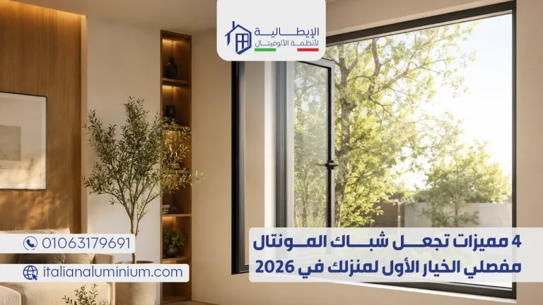 4 مميزات تجعل شباك المونتال مفصلي الخيار الأول لمنزلك في 2026