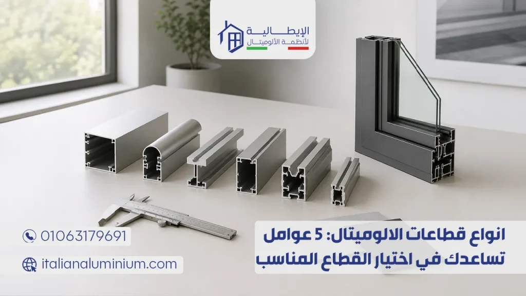 انواع قطاعات الالوميتال 5 عوامل تساعدك في اختيار القطاع المناسب